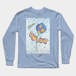 Bloom - Orange and Blue Long Sleeve T-Shirt